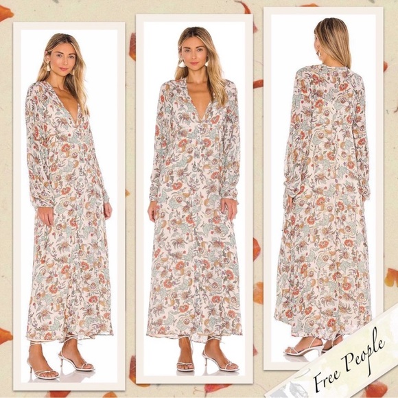 Free People Size xs Floral Festival Maxi Dress - Picture 1 of 9